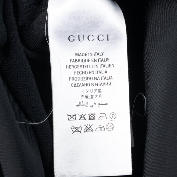 Gucci Black Sylvie-Web Ruffle-Detail Short Dress - Picture 11 of 13